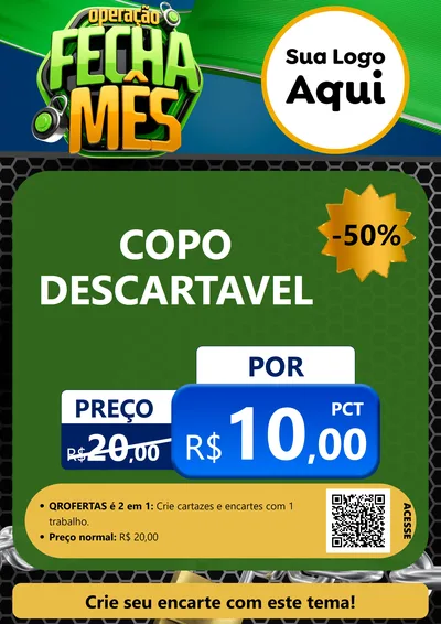 Modelo de Cartaz para Cartaz A4 Vertical com o tema Operação Fecha Mês para Embalagens