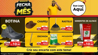 Modelo de TV para TV Horizontal com o tema Operação Fecha Mês para Agropecuária