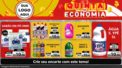 Modelo de TV para TV Horizontal com o tema Quinta da Economia para Produtos de Limpeza