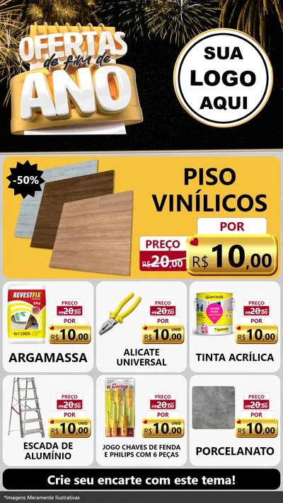 Modelo de Rede Social para Stories com o tema Ofertas de Fim de Ano para Material para Construção