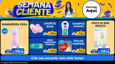 Modelo de TV para TV Horizontal com o tema Semana do Cliente para Bebês
