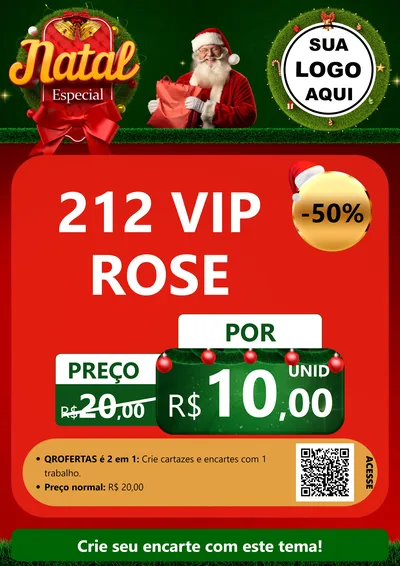Modelo de Cartaz para Cartaz A4 Vertical com o tema Natal Especial para Perfumes
