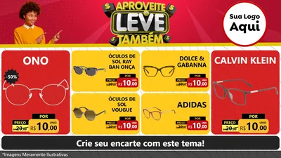Modelo de TV para TV Horizontal com o tema Aproveite e Leve Também para Óticas