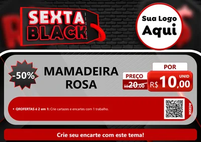 Modelo de Cartaz para Cartaz A4 Horizontal com o tema Sexta Black para Bebês