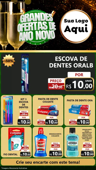 Modelo de Rede Social para Stories com o tema Grandes Ofertas de Ano Novo para Higiene Pessoal