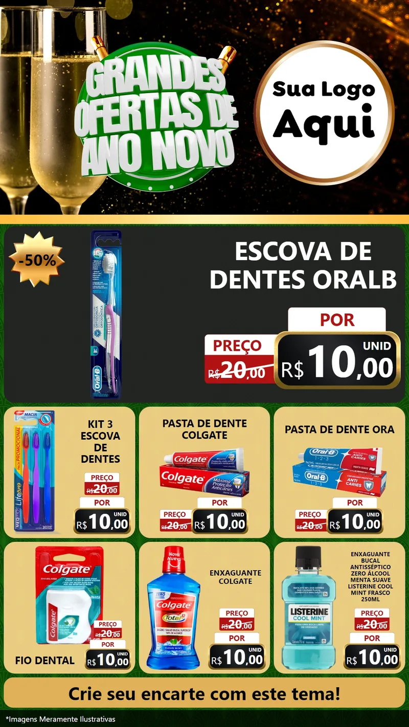 Modelo de Rede Social para Stories com o tema Grandes Ofertas de Ano Novo para Higiene Pessoal