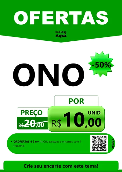 Modelo de Cartaz para Cartaz A4 Vertical com o tema Ofertas Verde Cartaz para Óticas