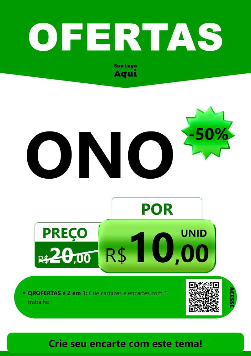 Modelo de Cartaz para Cartaz A4 Vertical com o tema Ofertas Verde Cartaz para Óticas