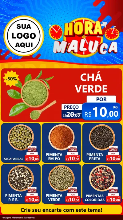 Modelo de Rede Social para Stories com o tema Hora Maluca para Produtos Naturais