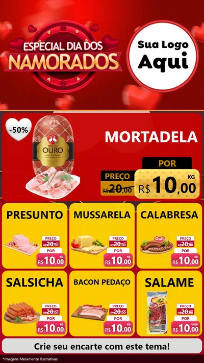 Modelo de Rede Social para Stories com o tema Especial Dia Dos Namorados para Frios e Laticínios