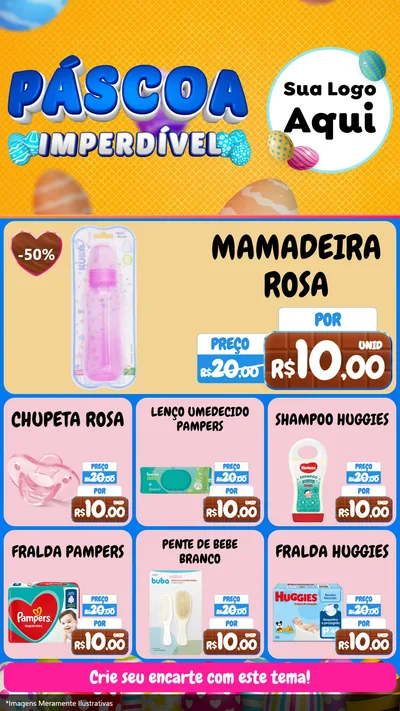 Modelo de Rede Social para Stories com o tema Páscoa Imperdível para Bebês