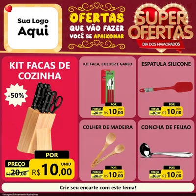 Modelo de Rede Social para Feed Facebook com o tema Dia dos Namorados para Utilidades Domésticas