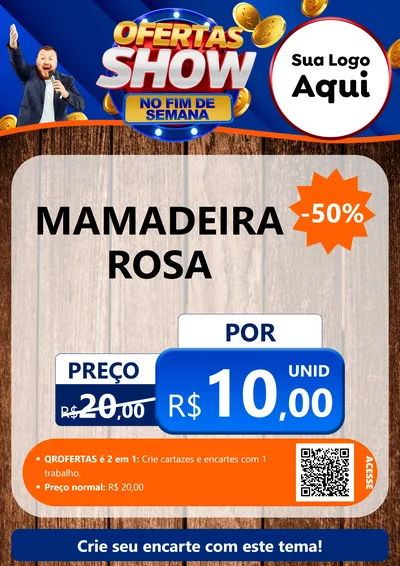 Modelo de Cartaz para Cartaz A4 Vertical com o tema Ofertas Show No Fim De Semana para Bebês