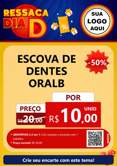 Modelo de Cartaz para Cartaz A4 Vertical com o tema Ressaca Dia D para Higiene Pessoal