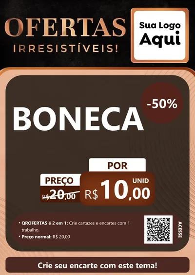 Modelo de Cartaz para Cartaz A4 Vertical com o tema Ofertas Irresistíveis! para Brinquedos