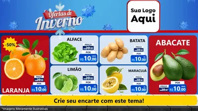 Modelo de TV para TV Horizontal com o tema Ofertas de Inverno para Hortifrúti