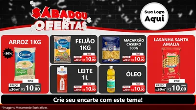 Modelo de TV para TV Horizontal com o tema Sabadou de Ofertas para Supermercado