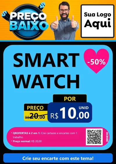 Modelo de Cartaz para Cartaz A4 Vertical com o tema Preço Baixo para Informática