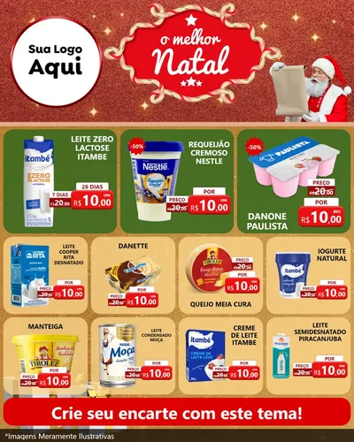 Modelo de Rede Social para Feed Instagram com o tema O Melhor Natal para Frios e Laticínios