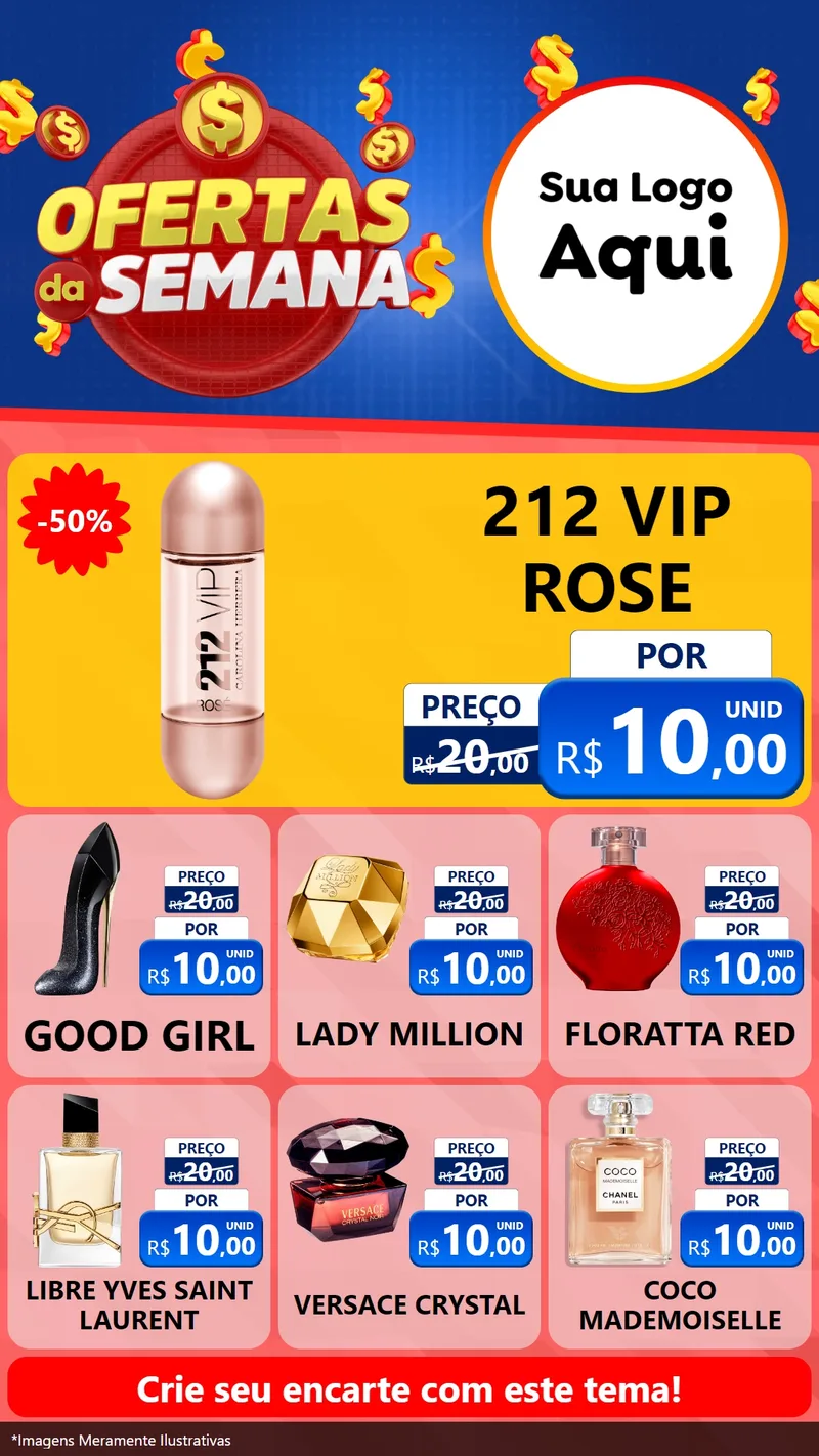 Modelo de Rede Social para Stories com o tema Ofertas Da Semana para Perfumes