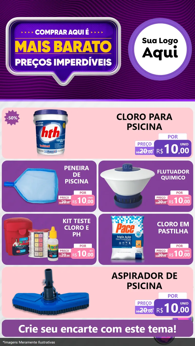 Modelo de TV para TV Vertical com o tema Mais Barato para Produtos para Piscina