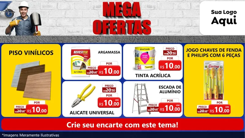 Modelo de TV para TV Horizontal com o tema Material de Construção para Material para Construção