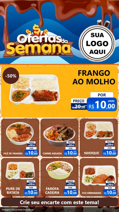 Modelo de Rede Social para Stories com o tema Ofertas da Semana - Páscoa para Restaurante