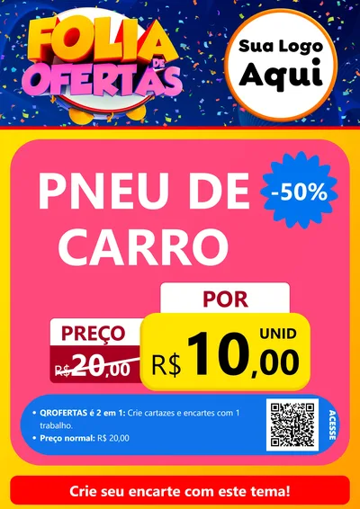 Modelo de Cartaz para Cartaz A4 Vertical com o tema Folia de Ofertas para Auto peças