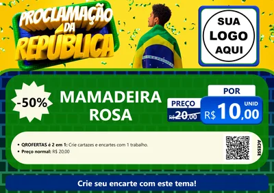 Modelo de Cartaz para Cartaz A4 Horizontal com o tema Proclamação da República para Bebês