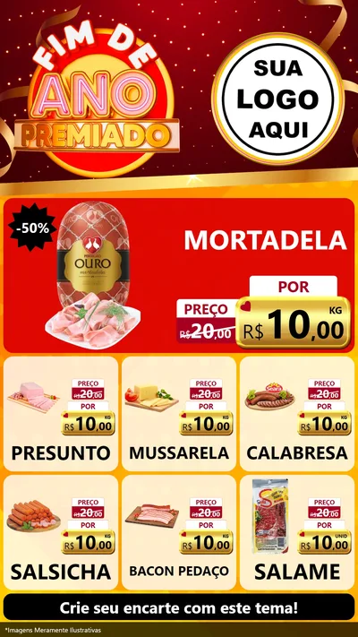 Modelo de Rede Social para Stories com o tema Fim de Ano Premiado para Frios e Laticínios