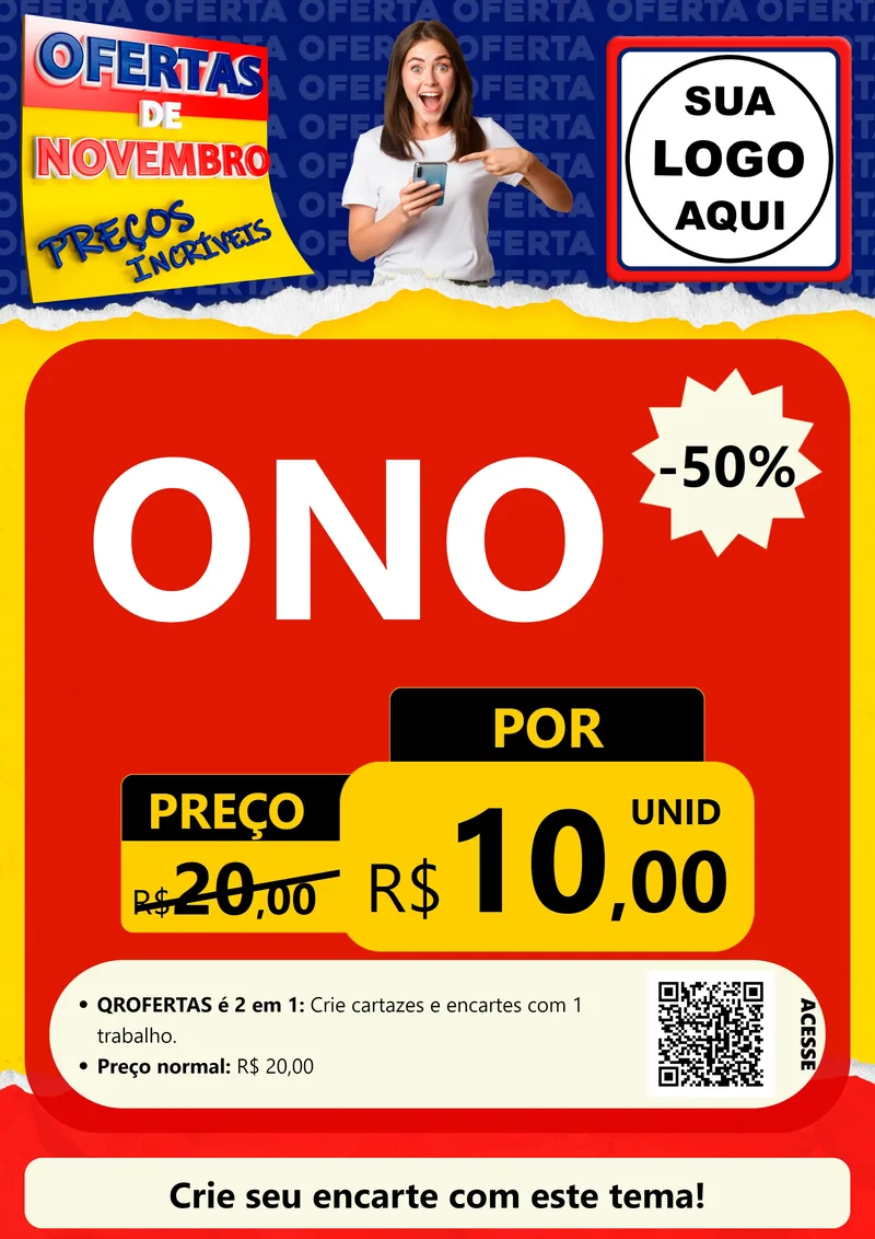 Modelo de Cartaz para Cartaz A4 Vertical com o tema Ofertas de Novembro - Preços Incríveis para Óticas