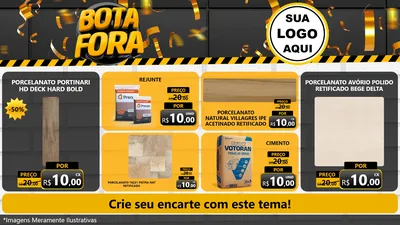 Modelo de TV para TV Horizontal com o tema Bota Fora para Pisos e revestimentos