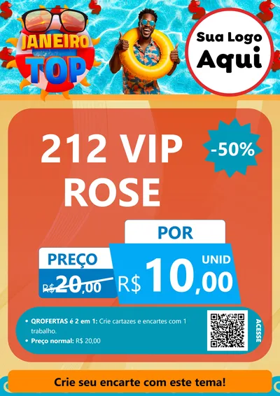 Modelo de Cartaz para Cartaz A4 Vertical com o tema Janeiro Top para Perfumes