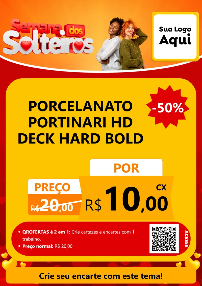 Modelo de Cartaz para Cartaz A4 Vertical com o tema Semana dos Solteiros para Pisos e revestimentos