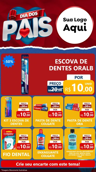 Modelo de Rede Social para Stories com o tema Dia dos Pais para Higiene Pessoal