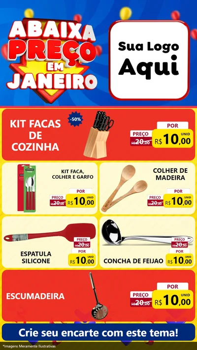 Modelo de TV para TV Vertical com o tema Abaixa Preço em Janeiro para Utilidades Domésticas