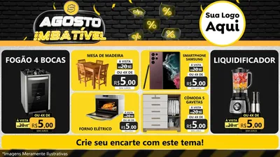 Modelo de TV para TV Horizontal com o tema Agosto Imbatível para Móveis e Eletro