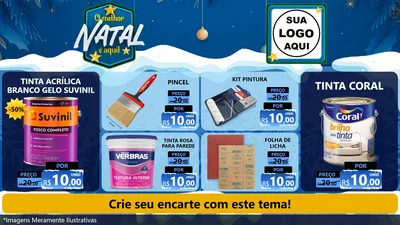 Modelo de TV para TV Horizontal com o tema O Melhor Natal É Aqui! para Tintas e Ferramentas