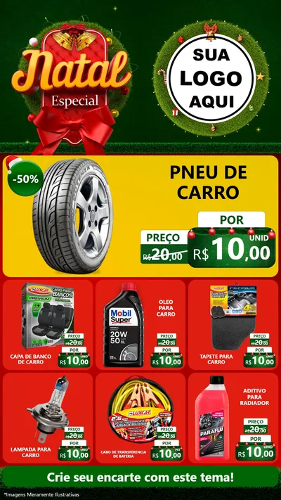 Modelo de Rede Social para Stories com o tema Natal Especial para Auto peças