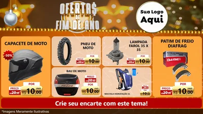 Modelo de TV para TV Horizontal com o tema Ofertas de Fim de Ano para Moto peças