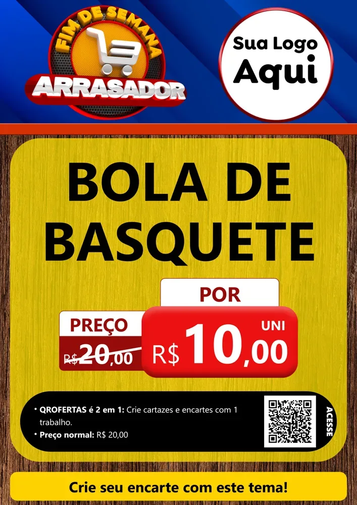 Modelo de Cartaz para Cartaz A4 Vertical com o tema Fim De Semana Arrasador para Artigos Esportivos