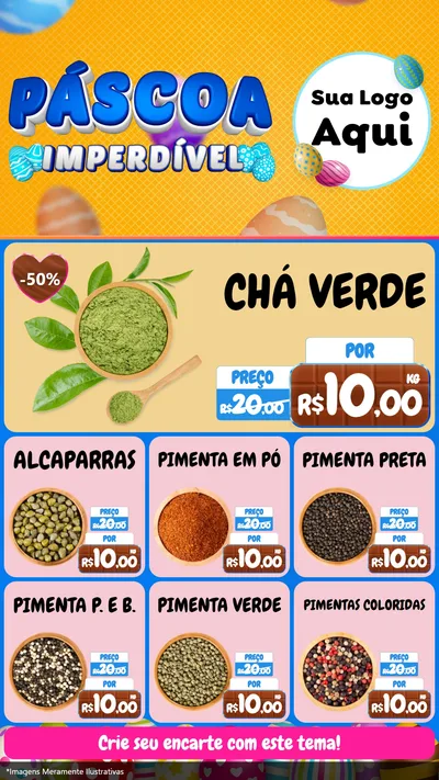 Modelo de Rede Social para Stories com o tema Páscoa Imperdível para Produtos Naturais