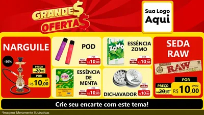 Modelo de TV para TV Horizontal com o tema Grandes Ofertas para Tabacaria