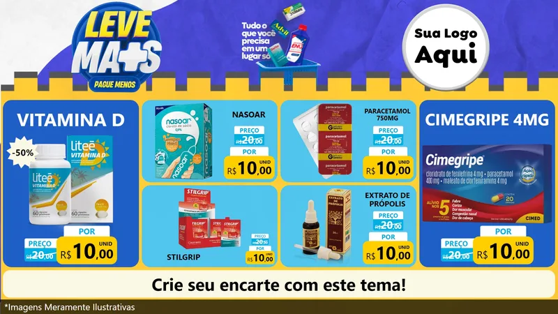 Modelo de TV para TV Horizontal com o tema Leve Mais Pague Menos - Farmácia para Farmácia