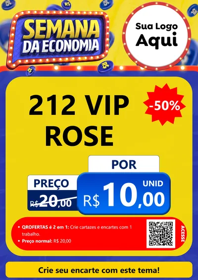 Modelo de Cartaz para Cartaz A4 Vertical com o tema Semana da Economia para Perfumes