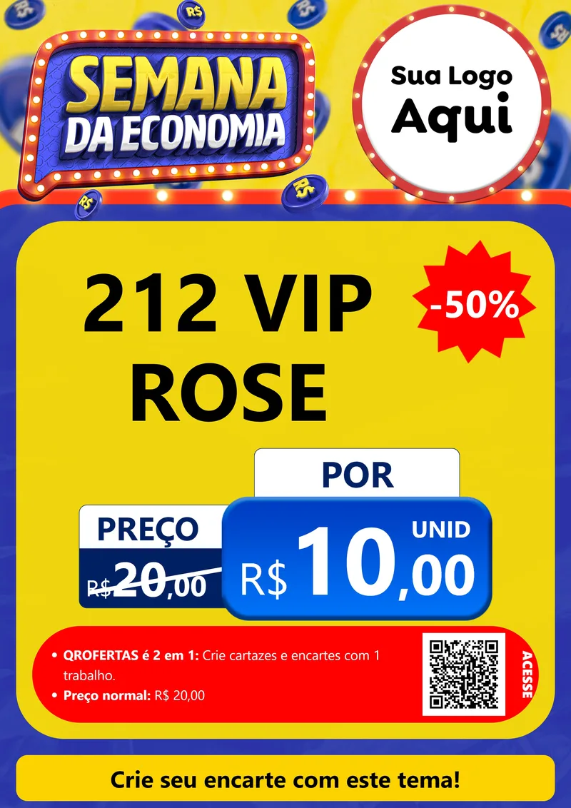 Modelo de Cartaz para Cartaz A4 Vertical com o tema Semana da Economia para Perfumes