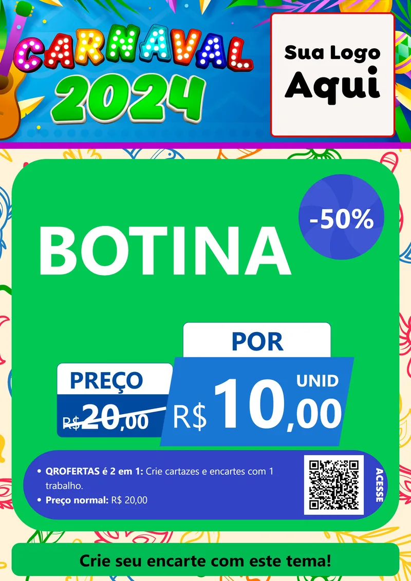 Modelo de Cartaz para Cartaz A4 Vertical com o tema Carnaval 2027 para Agropecuária