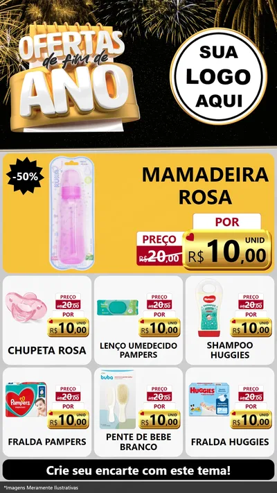 Modelo de Rede Social para Stories com o tema Ofertas de Fim de Ano para Bebês