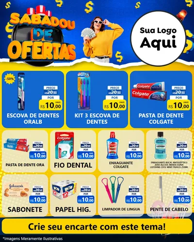 Modelo de Rede Social para Feed Instagram com o tema Sabadou de Ofertas para Higiene Pessoal