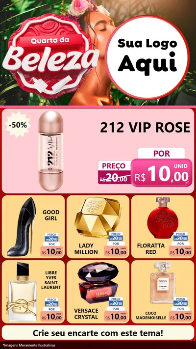 Modelo de Rede Social para Stories com o tema Quarta da Beleza para Perfumes